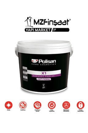 X1 Antiaging -kokusuz Parlak 2,5litre -ahşap Boyası -beyaz Image 3
