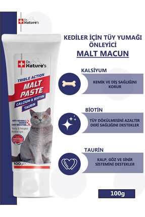 Kediler İçin Malt Macun Tüy Yumağı ve Sindirim Desteği 100gr Image 4