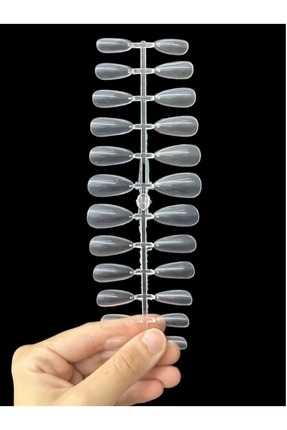 120'li Badem Tırnak Tipsi Şeffaf 120 Adet Image 1