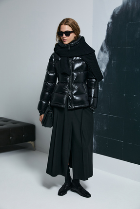 122120044 Flash Kaz Tüyü Kadın Mont SİYAH Image 1