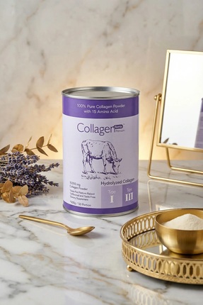 Collagen Powder 500g, %100 Saf, Doğal Çift Hidrolize Kolajen Peptitler (50 PORSİYON) Image 3