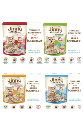 Karışık 12 Adet Kedi Yaş Mama Pouch Image 1