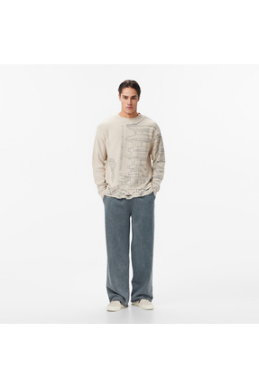 UNITED4 Erkek Krem Triko Image 2