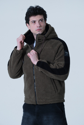 ERKEK MONT Erkek Oversize Peluş Mont Image 2