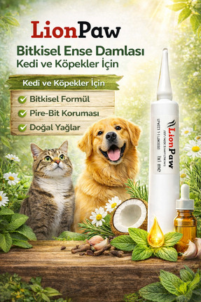 2'li Set Kedi Köpek Anti Parazit Tüm Kediler İçin Bitkisel 1 Ense Damla Ve 1 Tablet Paketi Image 1