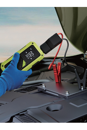 7A4 Akü Takviyeli Hava Pompası & Jump Starter 10000mAh Powerbank – Çok Fonksiyonlu Araç Destek C Image 3