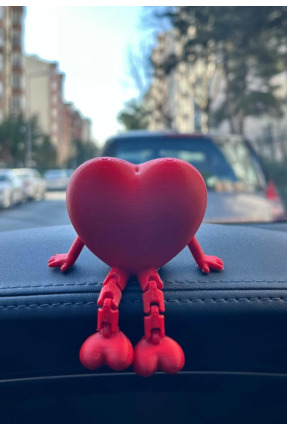 Sevimli Kalp Ayaklı Torpido Süsü Kalp Araba Süsü - Araç İçi Aksesuar Sevimli Kalp - Oto Aksesuarı Image 1