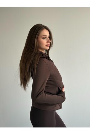 Kapitone Detay Kapşonlu Mont Image 1
