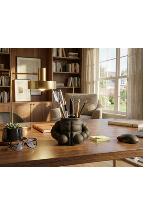 Kaslı Erkek Vücut Figürlü Dekoratif Masaüstü Kalemlik - Fitness Gym Motivasyon Objesi Image 1