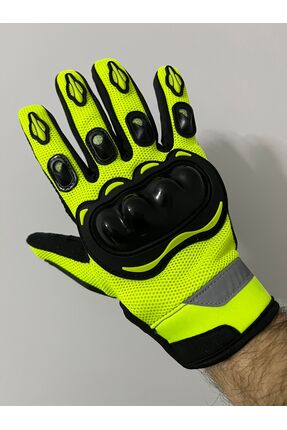 BABE 3 MEVSİM KORUMALI REFLEKTÖRLÜ MOTORSİKLET ELDİVENİ NEO RENK Image 3