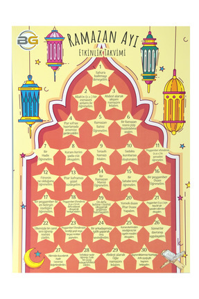25x35 RAMAZAN ETKİNLİK TAKVİMİ - 1 ADET Image 0