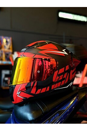 RAPID 2 CROMO MAT SİYAH-KIRMIZI KASK-KIRMIZI VİZÖR-SPOİLER (ÇİFT VİZÖRLÜ) Image 5