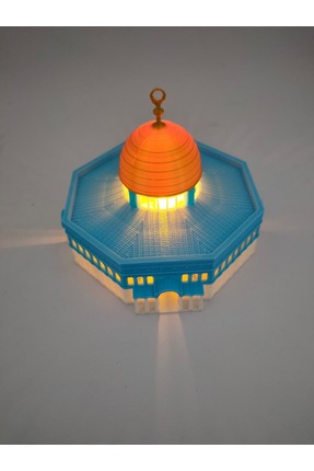 Mescid-i Aksa Kubbetüs Sahra Dekoratif LED Gece Lambası – Işıklı Biblo | LED Mum (Tea Light) Hediye Image 3