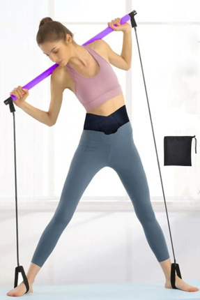 Squat Pilates Studio Evde Spor Egzersiz Çubuğu Kalça Basen Sıkılaştırıcı Pilates Barı Plates Image 5