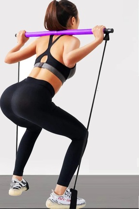 Squat Pilates Studio Evde Spor Egzersiz Çubuğu Kalça Basen Sıkılaştırıcı Pilates Barı Plates Image 7