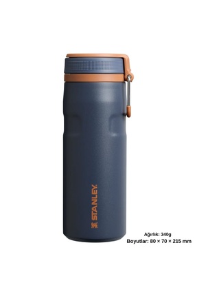 The IceFlow Twist Flip Termos 0.47 LT Termos Kupa Kamp Matara LACİVERT Image 3