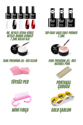 Protez Tırnak Kalıcı Oje Full Set Image 4