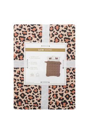 LCW HOME Karışık Leopar Desenli Çift Kişilik Nevresim Seti Image 2