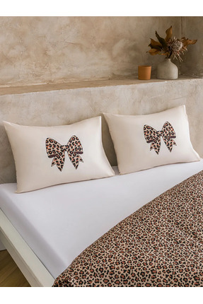 LCW HOME Karışık Leopar Desenli Çift Kişilik Nevresim Seti Image 1