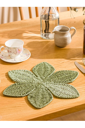 LCW HOME Haki Çiçek Desenli Hasır Supla 37 Cm Image 2