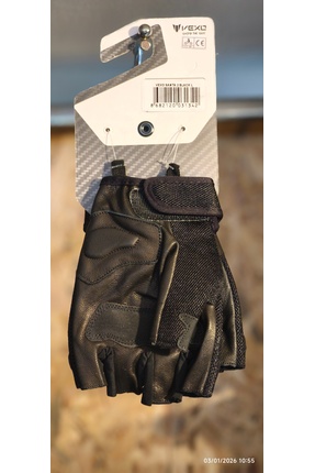 SANTA 2 MOTOSİKLET ELDİVENİ YARIM SİYAH Image 1