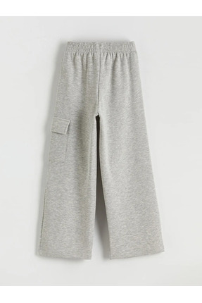 LCW Kids Gri Polo Yaka Kız Çocuk Sweatshirt Ve Eşofman Alt Image 4