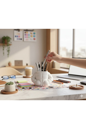 Kaslı Erkek Vücut Figürlü Dekoratif Masaüstü Kalemlik - Fitness Gym Motivasyon Objesi Image 0