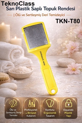 Sarı Saplı Topuk Rendesi Topuk Nasır Temizleme Ayak Bakım Törpüsü Image 2