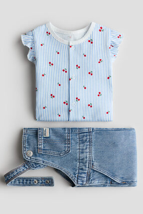 Pamuklu Kot Tulum Image 0