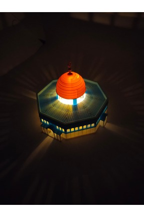 Mescid-i Aksa Kubbetüs Sahra Dekoratif LED Gece Lambası – Işıklı Biblo | LED Mum (Tea Light) Hediye Image 4