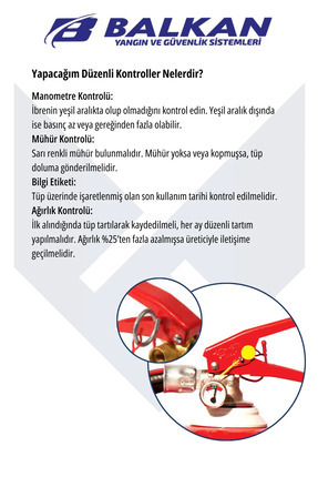 6kg Ruhsata Uygun Köpüklü Yangın Söndürme Tüpü Askı Aparatı Ve Yangın Söndürücü Kullanım Kılavuzu Image 3