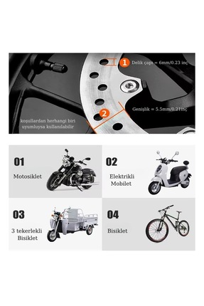 Class Locks 110 Db Sarı Alarmlı Disk Kilidi rasgetele renkler Image 5