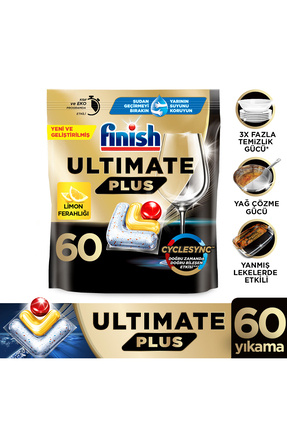 Ultimate Plus Bulaşık Makinesi Deterjanı Kapsül Tablet Limon 60 Adet Image 0