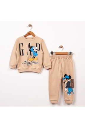2-5 Yaş Mickey Mouse Baskılı Çocuk Eşofman Takımı | Mevsimlik Image 0