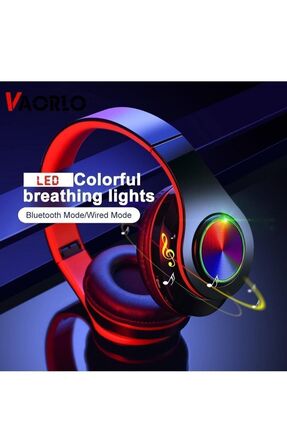 B39 Kablosuz Bluetooth Kulaklık Led Işıklı Kulaküstü Her Telefona Uyumlu ( Aux Kablo Hediyeli ) Image 3