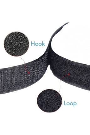 Siyah Cırt Cırtlı Bant 2 Çift Taraflı Amerikan Fermuarı 2 Cm Genişlik 1 Metre – Yapıştırıcı Ve Bant Image 1