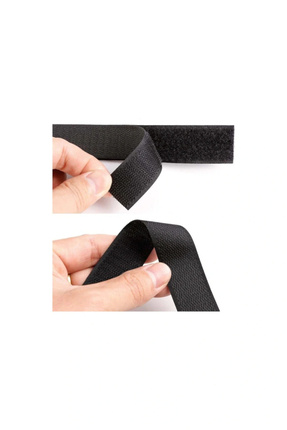 Siyah Cırt Cırtlı Bant 2 Çift Taraflı Amerikan Fermuarı 2 Cm Genişlik 1 Metre – Yapıştırıcı Ve Bant Image 2