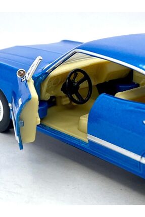 1:43 1967 Mavi Chevrolet Impala Çek Birak Metal Araba Image 2