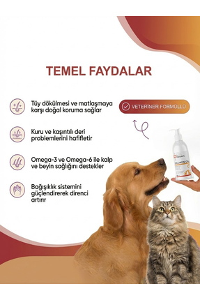 Köpekler ve Kediler İçin Somon Yağı Omega 3 – Kalp, Deri ve Tüy Sağlığına Destek, Balık Yağı 150 ml Image 1
