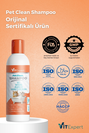 Pet Clean Tüy Döküm Önleyici Evcil Hayvan İçin Vitamin ve Doğal Yağlar Kedi ve Köpek Bakım Şampuanı Image 2