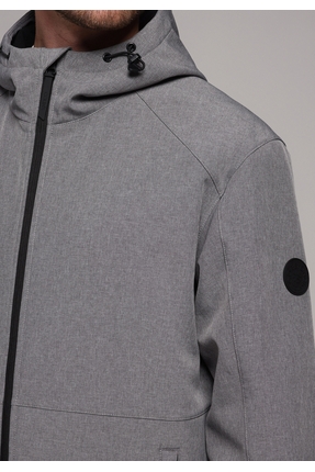 Regular Fit Erkek Gri Yağmurluk Image 3