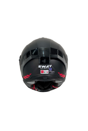 SW 867 RED STRIP Full Face Kask (Siyah Vizörlü) Image 3
