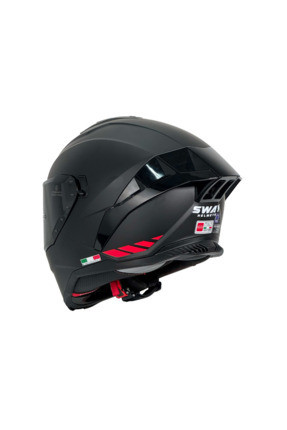 SW 867 RED STRIP Full Face Kask (Siyah Vizörlü) Image 1