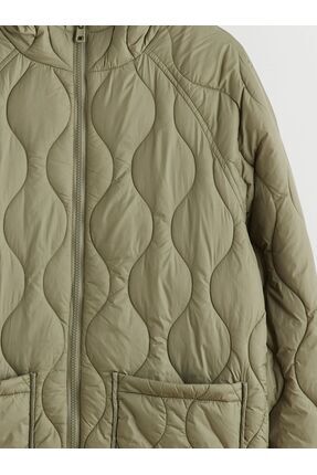 LCW Vision Kapüşonlu Kapitone Kadın Şişme Mont Image 7