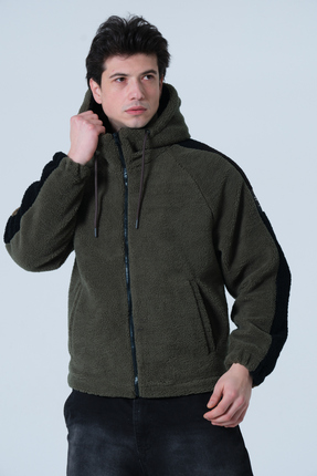 ERKEK MONT Erkek Oversize Peluş Mont Image 1