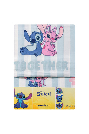 LCW HOME Karışık Lilo Ve Stitch Baskılı Tek Kişilik Nevresim Seti Image 1