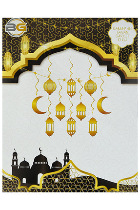 10 lu Metalize Ramazan Tavan Sarkıt Süsü Image 1
