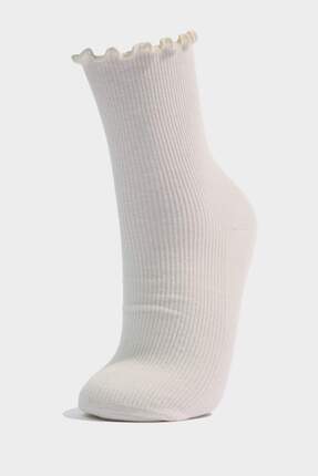 Kadın 5li Pamuklu Uzun Çorap G6376AXNS Image 1