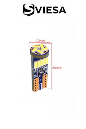Turuncu 15 LED T10 Park Ampulü, Plaka, Tavan, Iç Ortam Aydınlatma Dipsiz LED Ampül 15 Ledli 2 adet Image 1