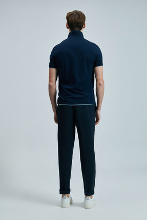 111040206 Laon Smart Polo Yaka Tişort Erkek T-Shirt LACİVERT Image 5